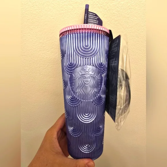 NWT Starbucks 2025 LATAM Mermaid Scale Venti Tumbler With Extra Lid - Picture 1 of 5